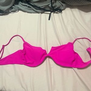 Pink top bathing suit